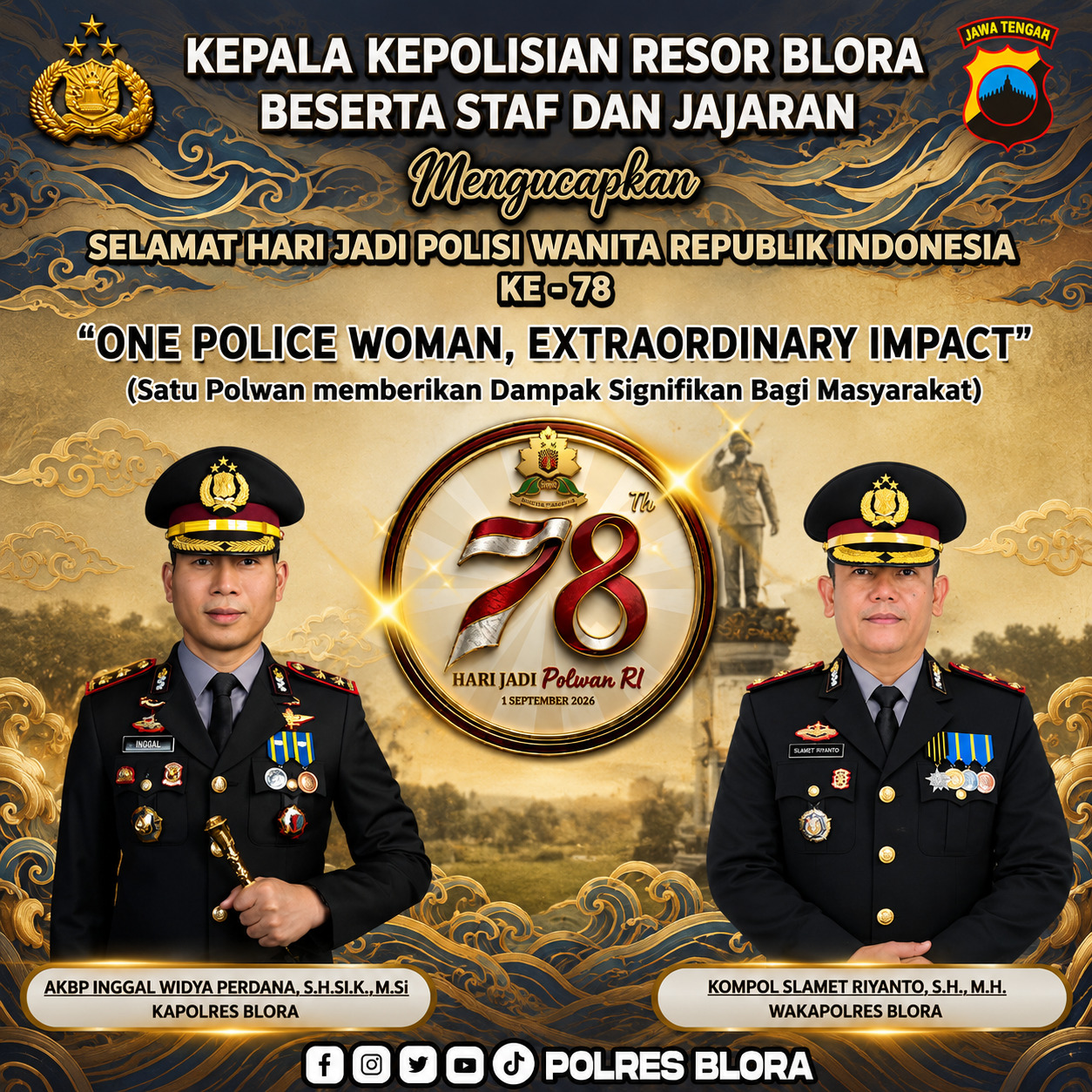 HUT polwan - polres blora