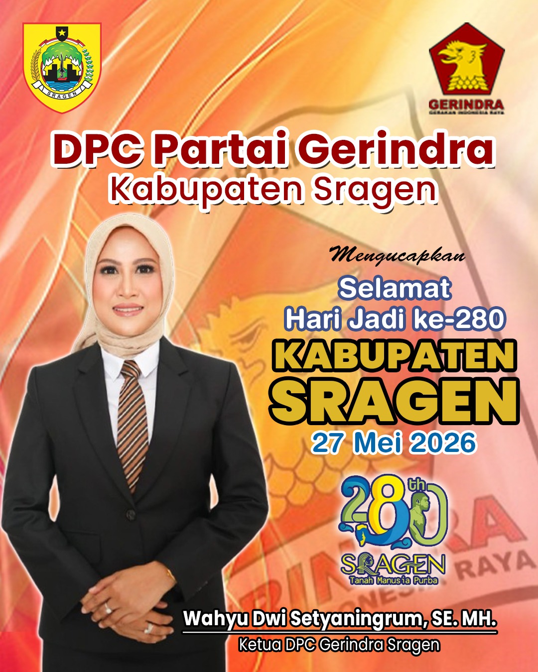HUT sragen - dpc gerindra sragen