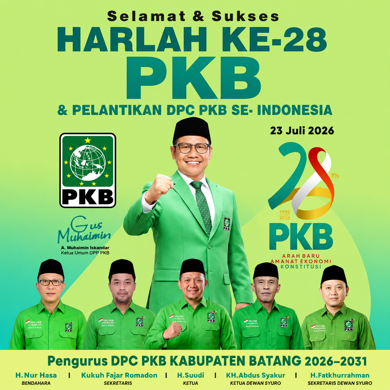 Harlah PKB - batang Harlah PKB - batang