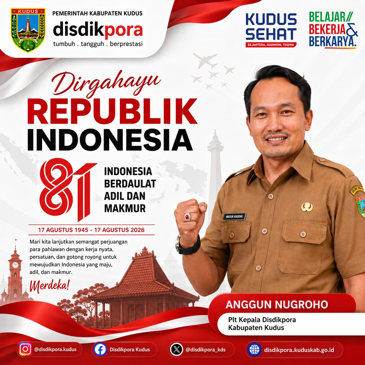 HUT RI - Disdikpora Kudus