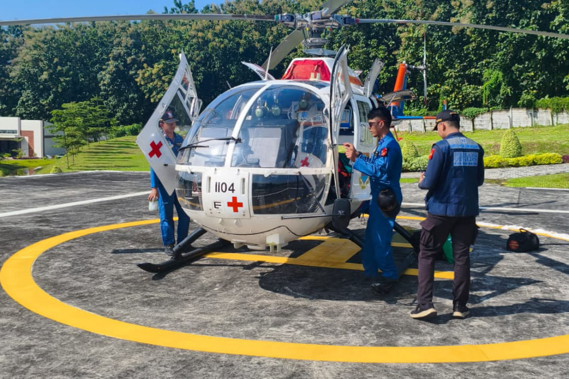 Arus Mudik Lebaran Dijaga Ketat, Helikopter Ambulans Udara Siaga di Kalikangkung