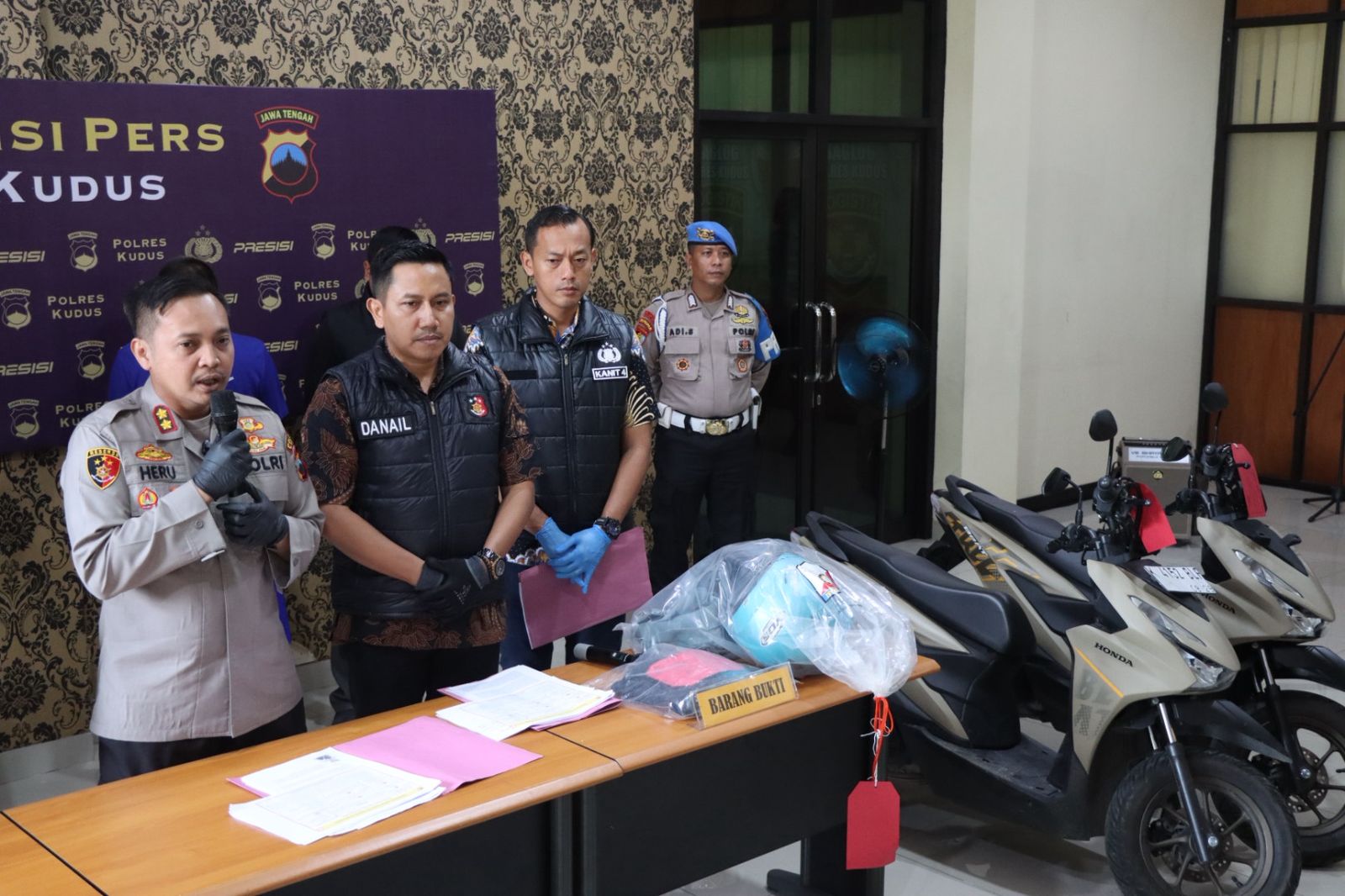 Ngembat Motor di Delapan Lokasi, Penjahat Curanmor Dikukut Polres Kudus