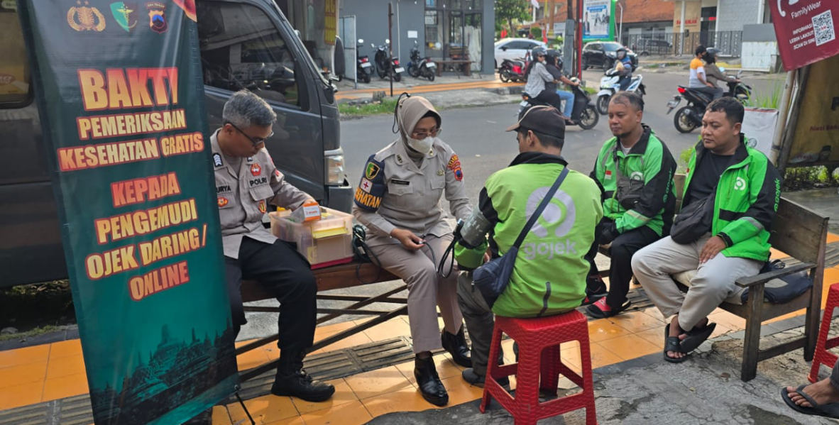 Polda Jateng Gelar Layanan Kesehatan Gratis untuk 4.000 Pengemudi Ojol