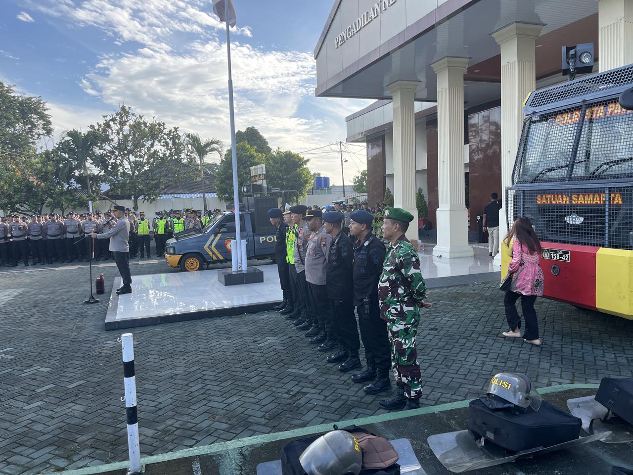 Pengamanan Sidang Putusan Dua Aktifis AMPB Humanis dan Dialogis di Pengadilan Negeri Pati