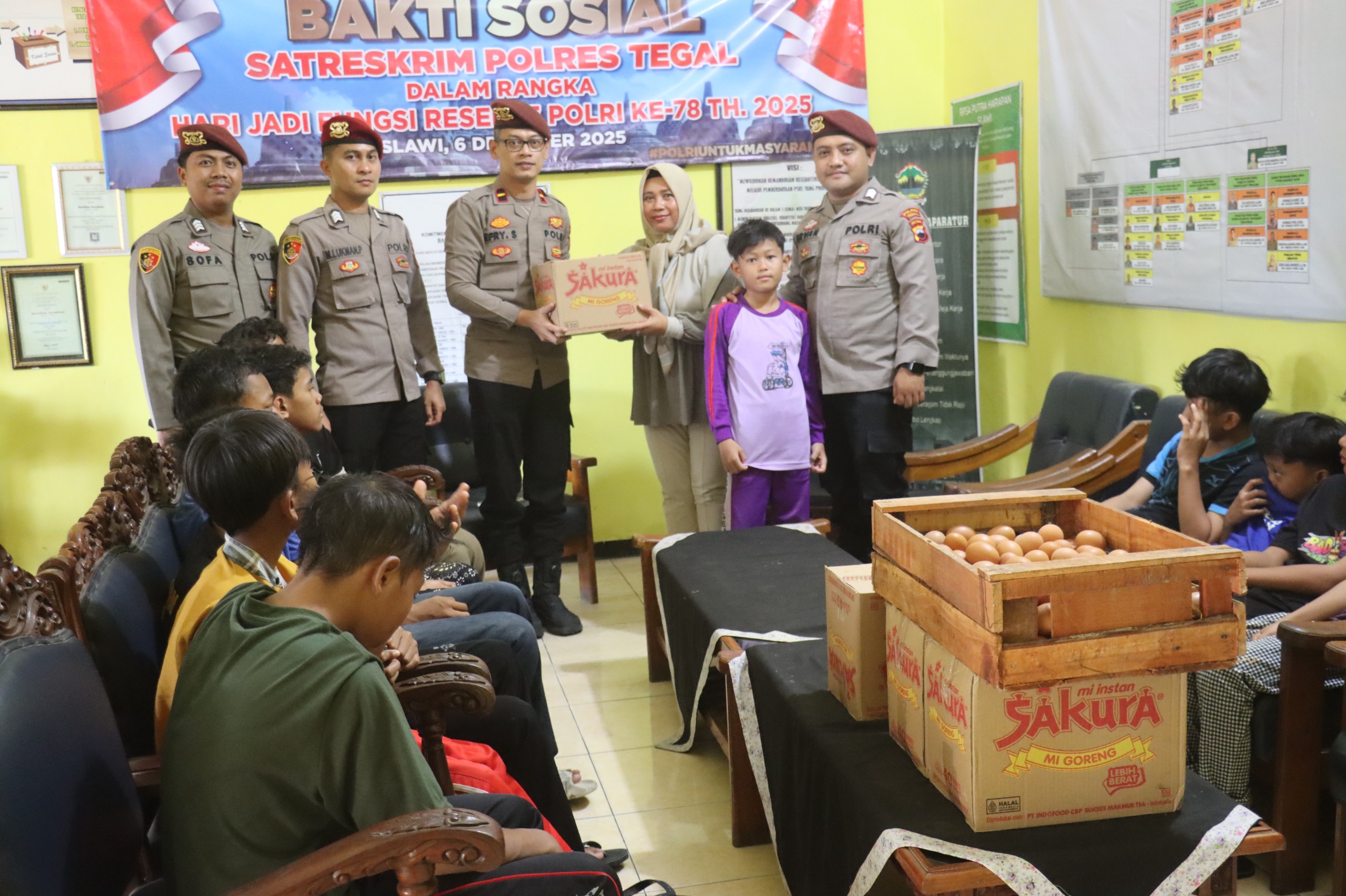 Satreskrim Polres Tegal Gelar Baksos di Rumah Pelayanan Sosial