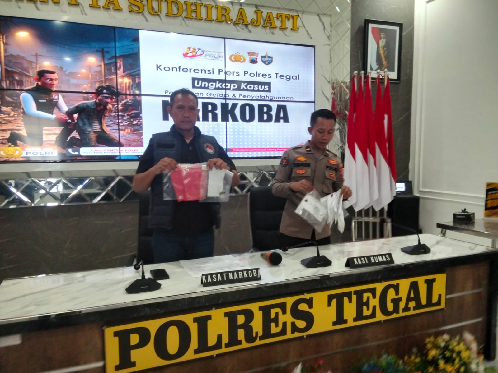 Ungkap 7 Kasus Narkotika, Polres Tegal Gulung 12 Pengedar Sabu  