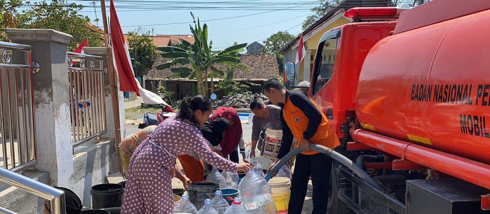 BPBD Kabupaten Tegal Mulai Dropping Air Bersih 