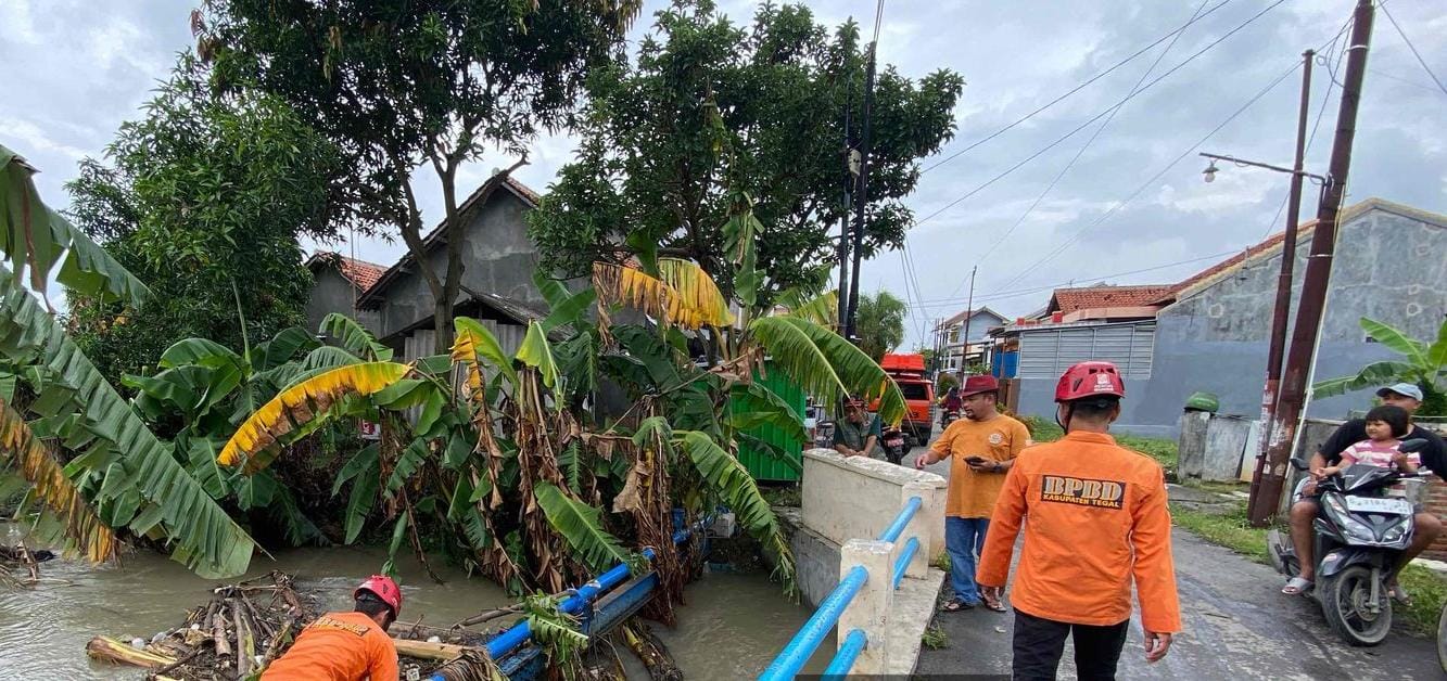 BPBD Kabupaten Tegal Gelar  Monitoring  Paska Banjir Landa 4 Desa