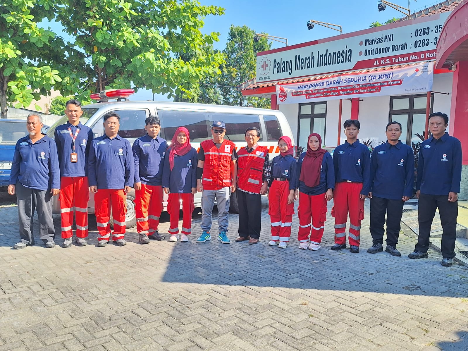 PMI Kota Tegal Lepas 10 Relawan Peserta Latihan Gabungan Bencana