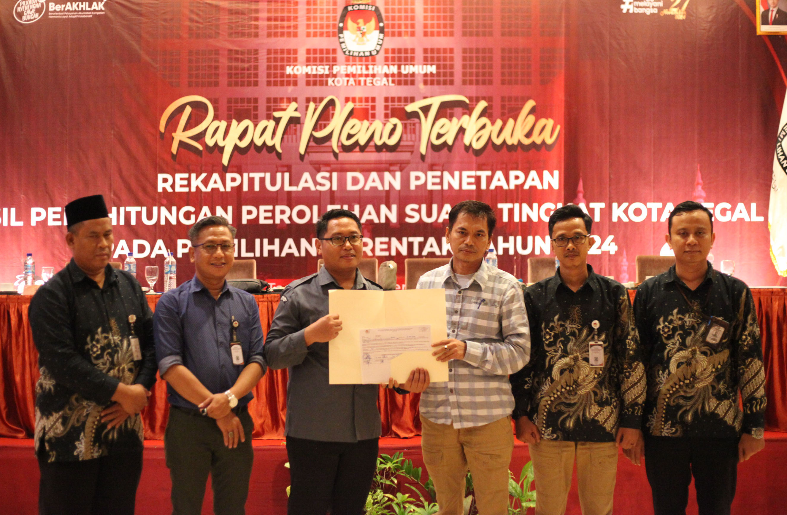 KPU Kota Tegal Tetapkan Hasil Pilkada 2024