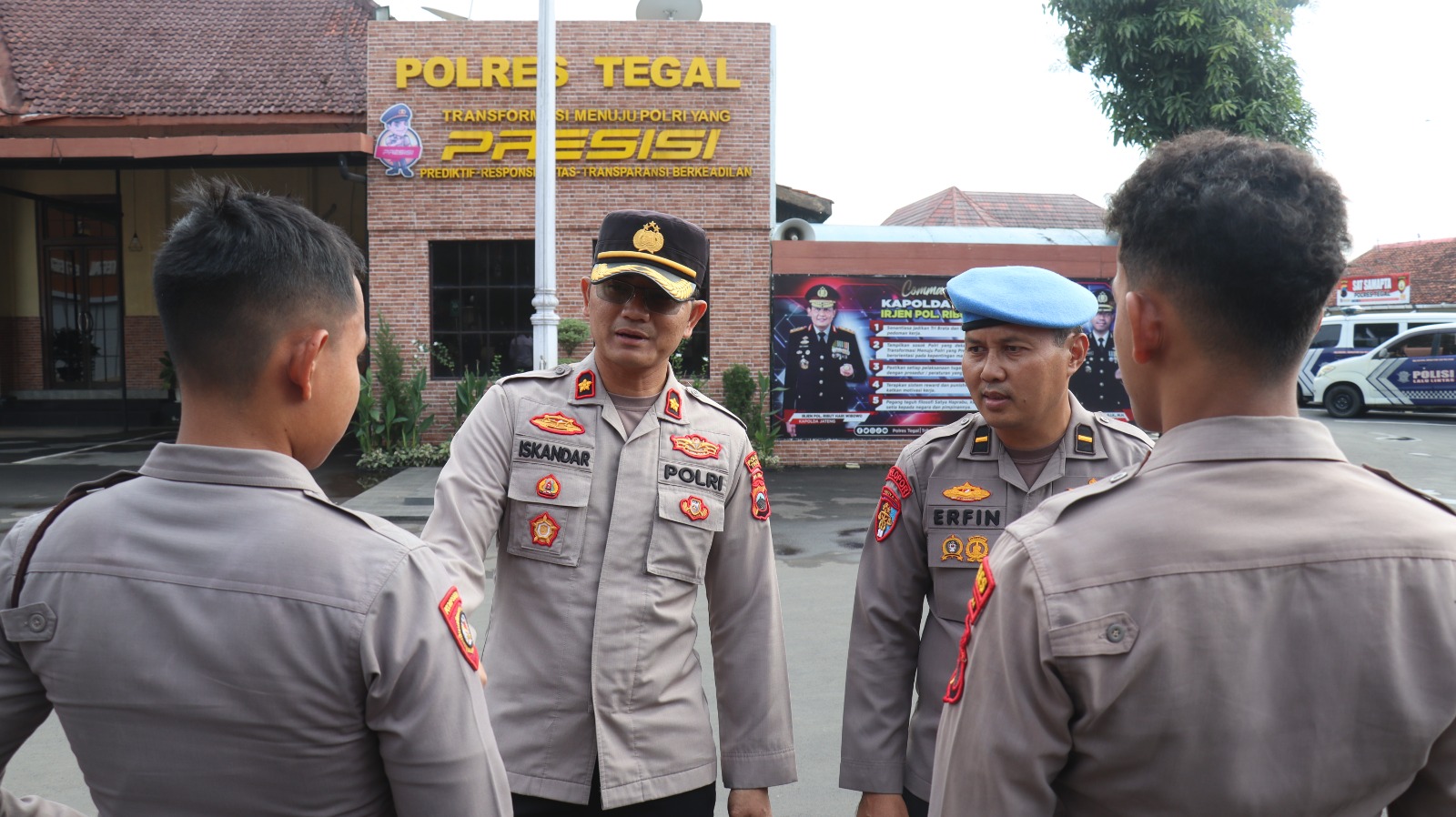 Polres Tegal Gelar Pemeriksaan Sikap Tampang dan Gampol ‎