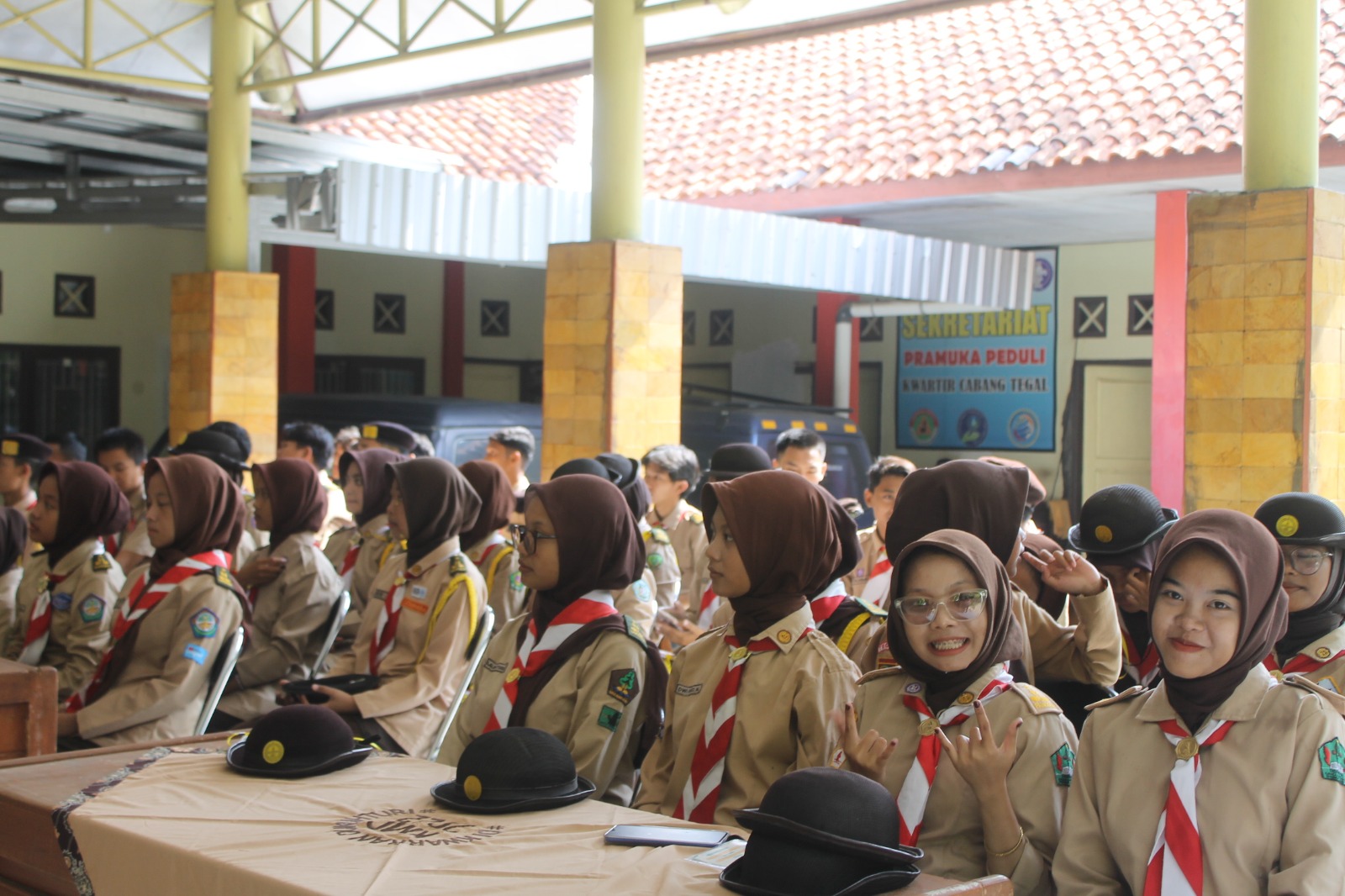 Anggota Pramuka Dilatih Kehumasan Kwarcab Tegal