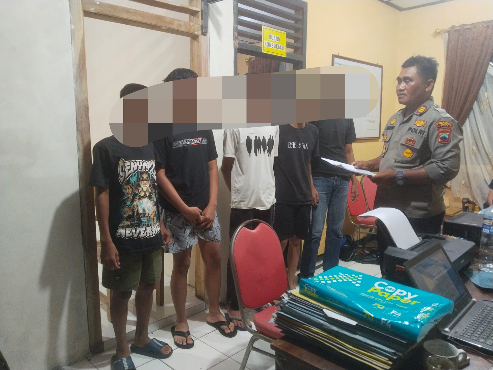 Tawuran Antar Geng Pecah di Tengah Bencana, Jagoan Kampung Diringkus Polsek Sukolilo Pati