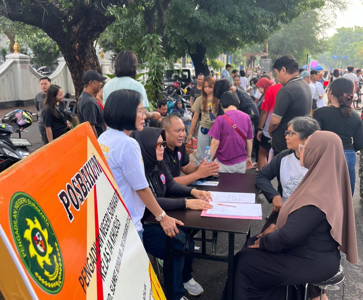 Posbakum PN Solo Layani Puluhan Warga Saat CFD, Dominasi Kasus Warisan dan KDRT