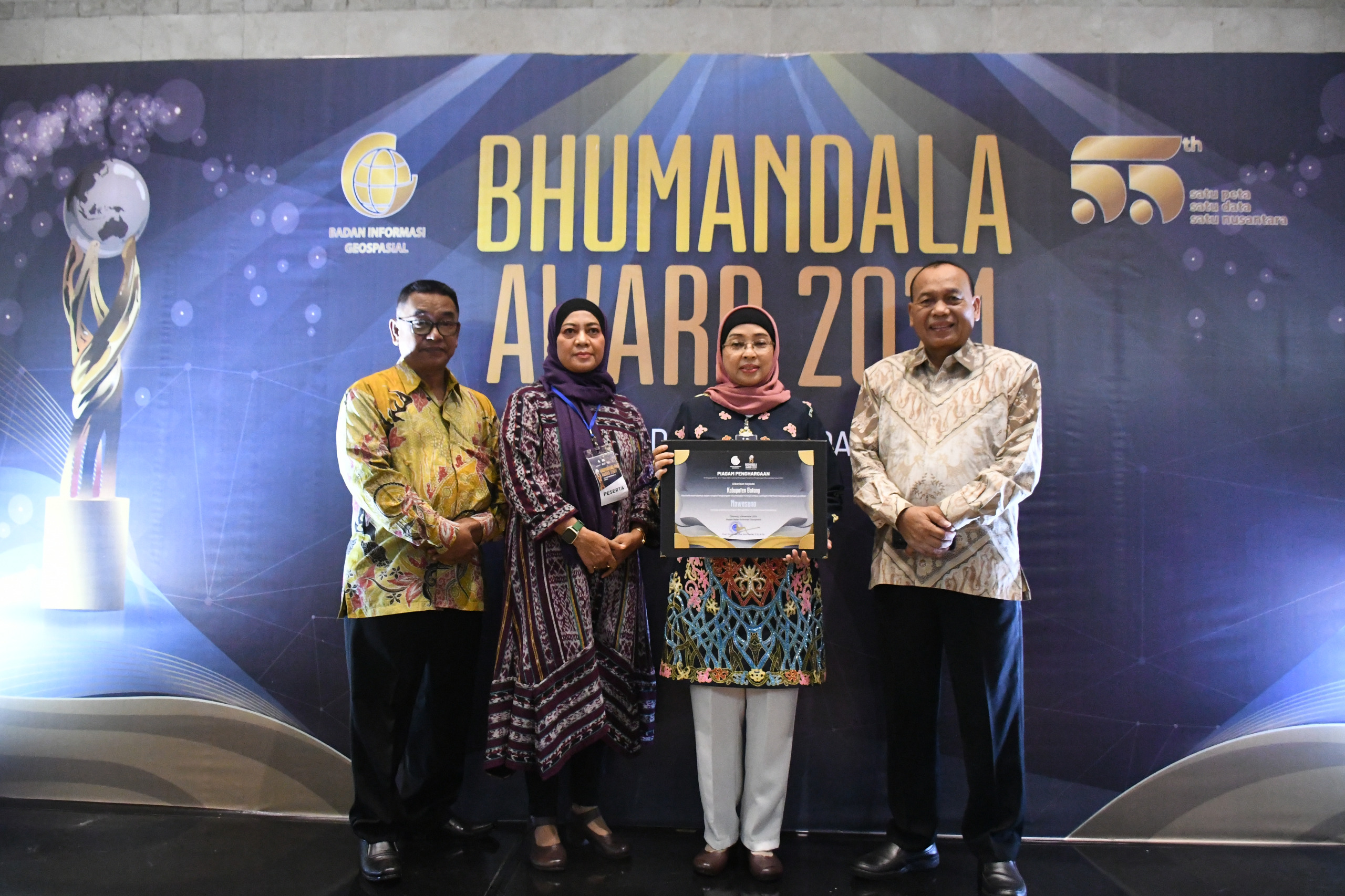 Raih Bhumandala Award 2024, Pemkab Batang Juara Pemanfaatan Data Spasial