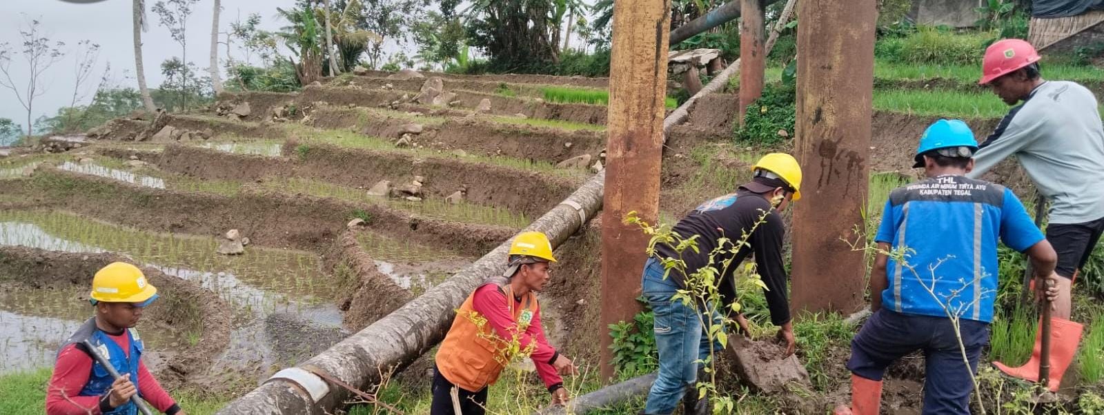 Dipicu Pergerakan Tanah, Dua Pipa Transmisi Tirta Ayu Tegal Putus