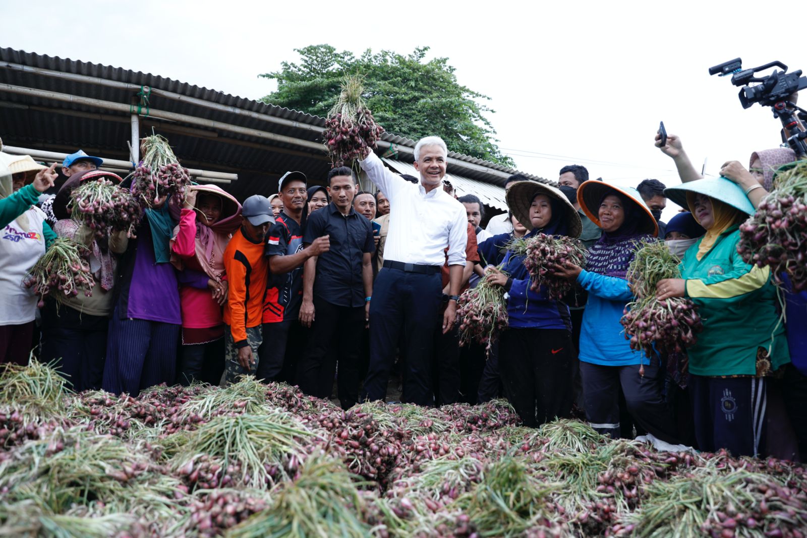 Ganjar Pranowo akan Penuhi Kebutuhan Produksi dan Jual Hasil Panen Petani Bawang Merah di Kabupaten Brebes 