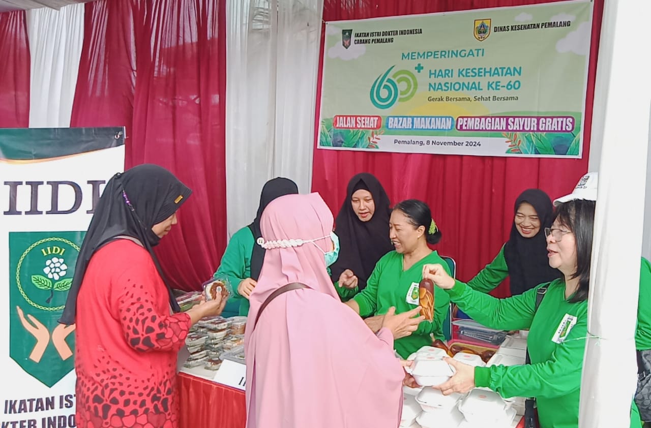 Peringati HKN ke-60, IIDI Cabang Pemalang Gelar Bazar Jajanan dan Sayuran Gratis