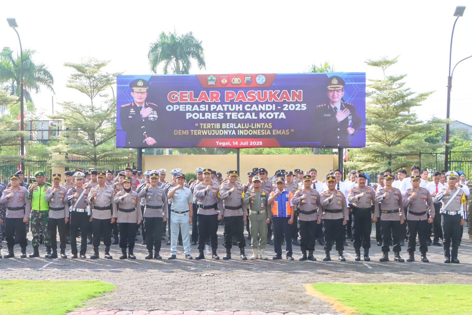 Tekan Pelanggaran, Polres Tegal Kota Gelar Apel Operasi Patuh Candi 2025