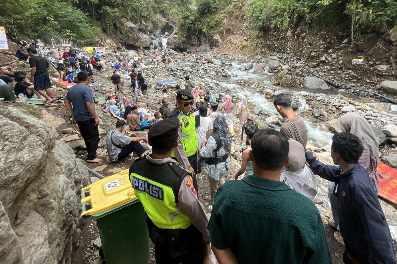 Antisipasi Lonjakan Wisatawan, Polres Tegal Jaga Kondusivitas Kawasan Objek Wisata Guci