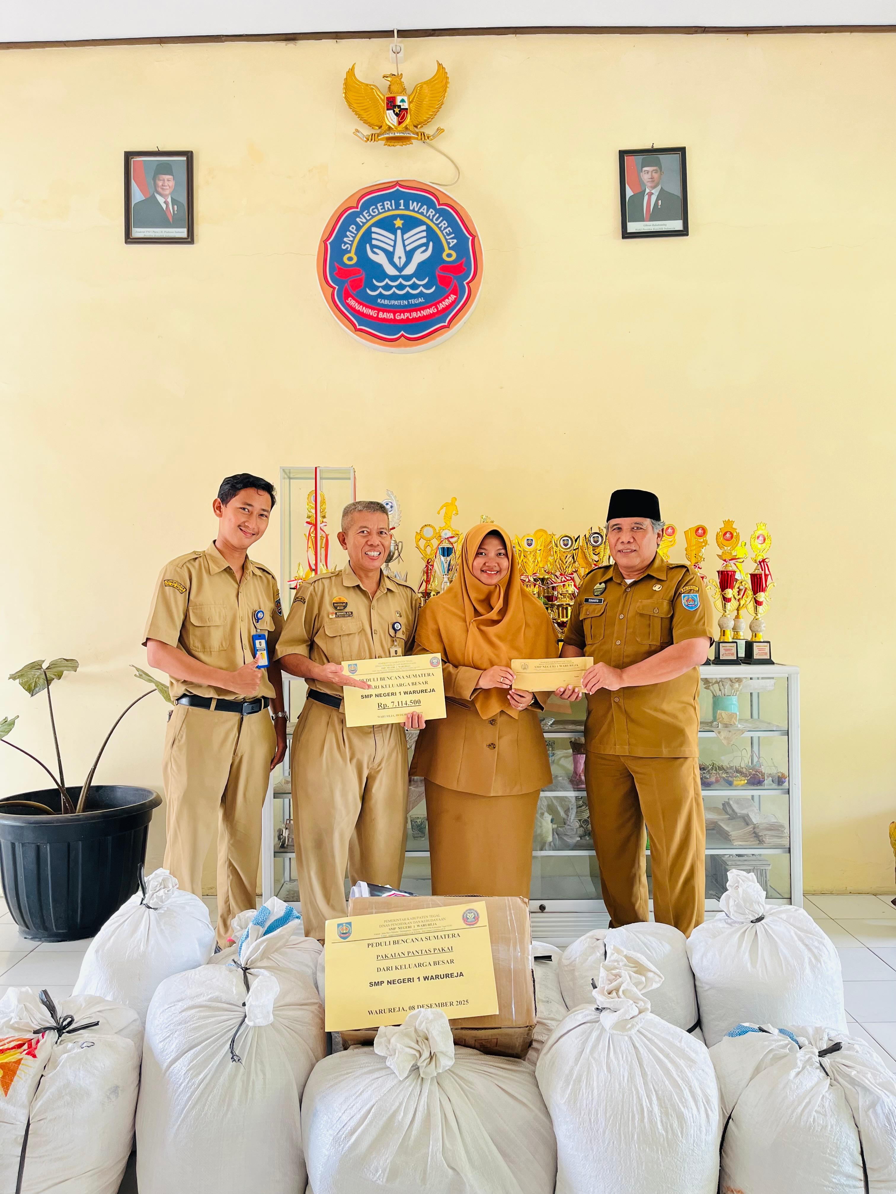 Galang Dana Korban Banjir Sumatera, SMPN 1 Warureja Kumpulkan Rp 7 Juta 