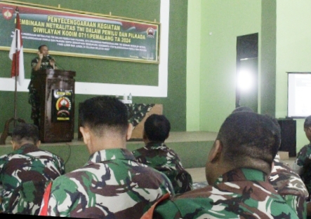 Prajurit TNI AD Kodim Pemalang Ikuti Pembinaan untuk Menjaga Netralitas