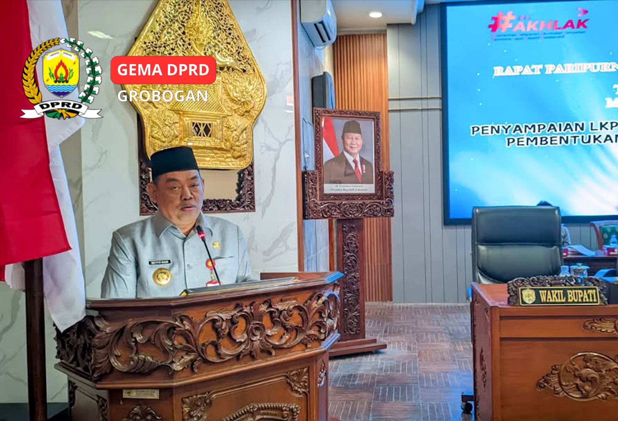 Rapat Paripurna DPRD Grobogan, Bupati Setyo Sampaikan LKPJ Tahun Anggaran 2025