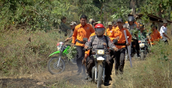 Curhat Kebakaran Hutan, Petugas Langsung Patroli Bersama di Kabupaten Pemalang 