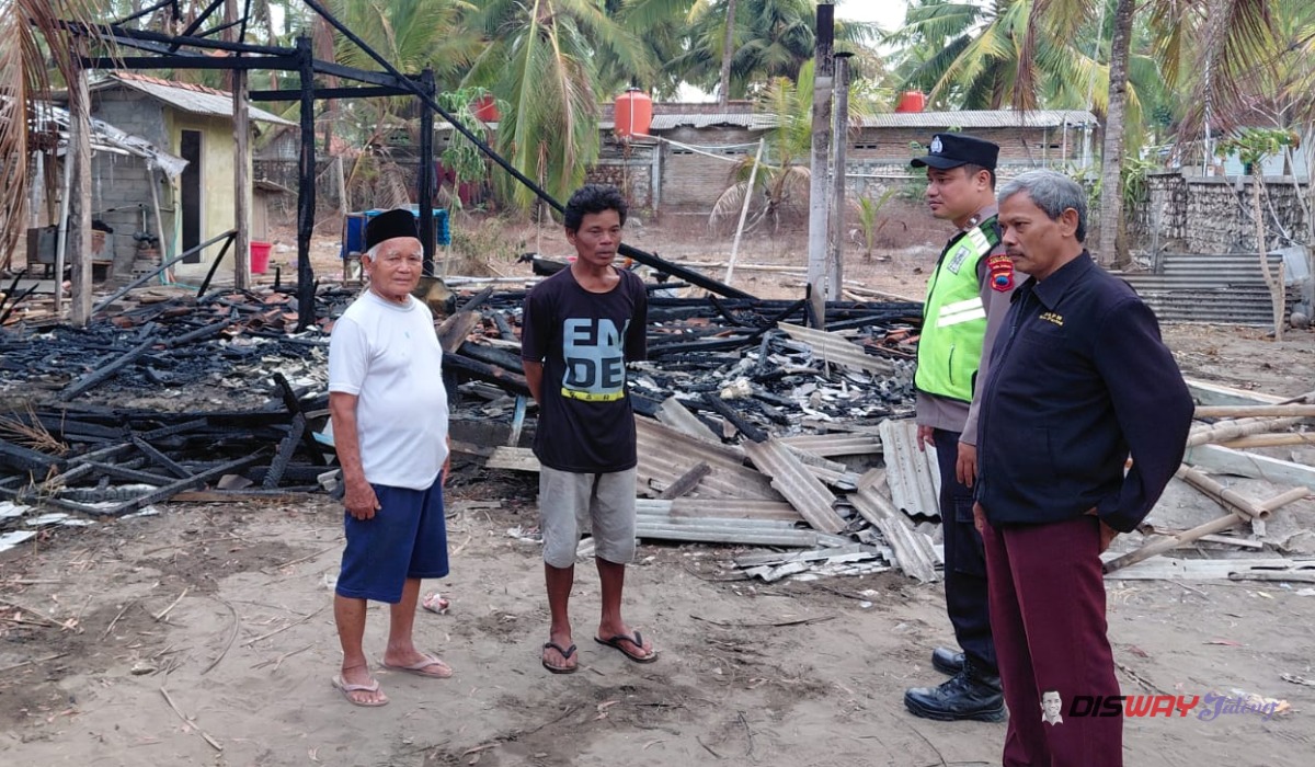 Mesin Gerinda Ditinggal, Rumah Warga Puring Kebumen Terbakar