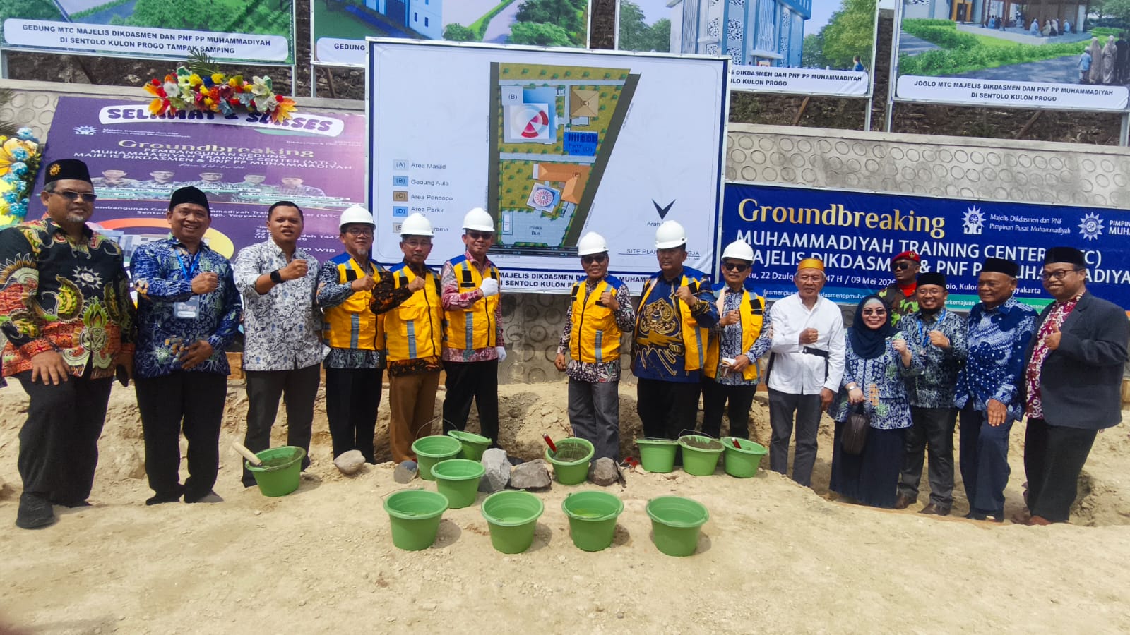 Majelis Dikdasmen & PNF PP Muhammadiyah Adakan Groundbreaking Gedung MTC