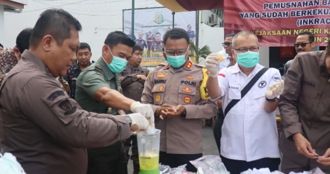 Kejaksaan Negeri Kabupaten Tegal Musnahkan Narkoba dari Berbagai Jenis