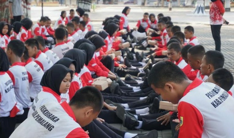 Pasukan Pengibar Bendera Kabupaten Pemalang Jalani Pemusatan Latihan