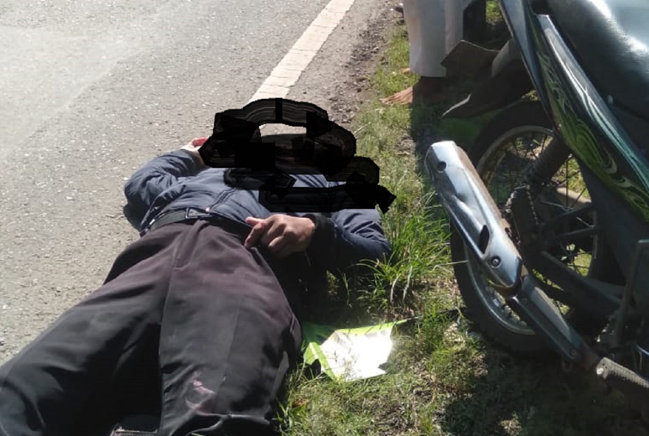 Adu Banteng Dua Motor di Kandeman Batang, Pengendara Tergeletak