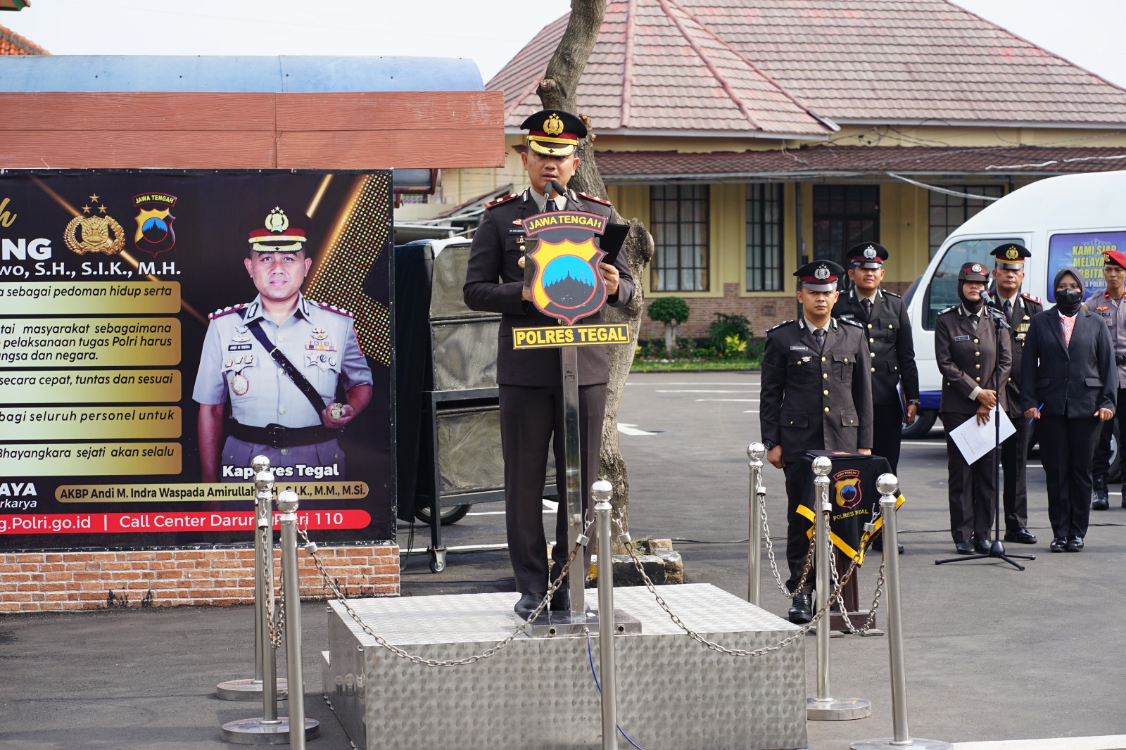 Kapolres Tegal Kompol M Iskandarsyah Pimpin Upacara Peringatan Hari Pahlawan