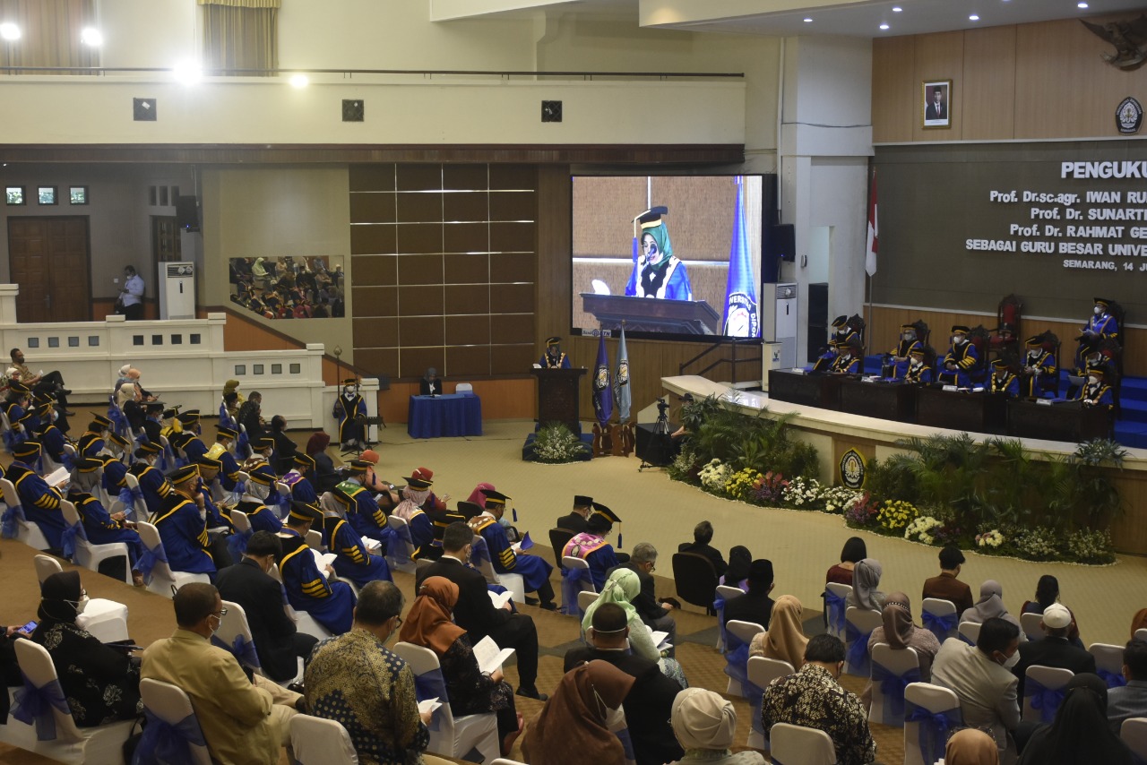 Pesan Rektor Undip Untuk 8 Guru Besar: Terus Berkarya Dan Jaga Integritas