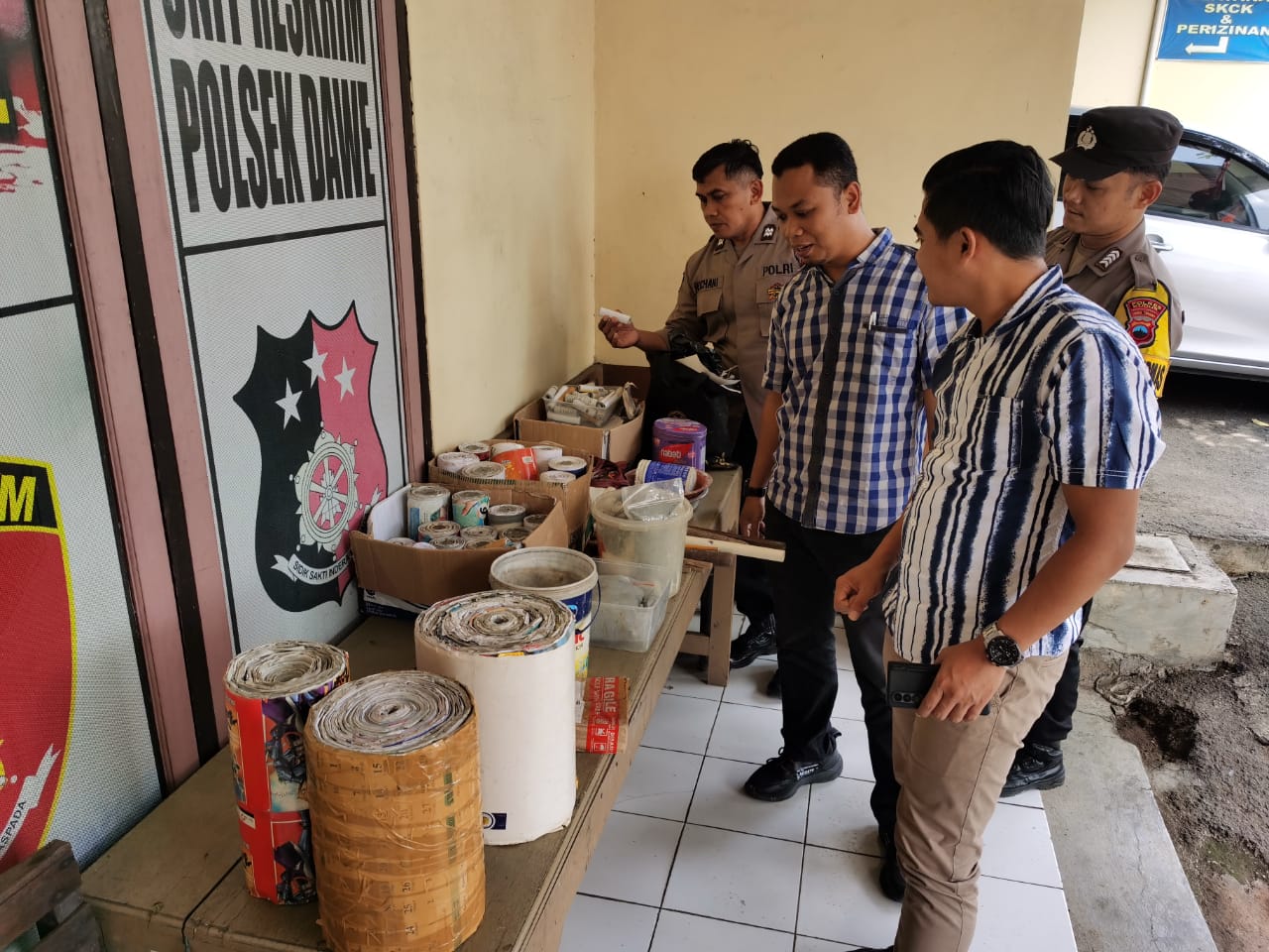 Satreskrim Polres Kudus Grebek Rumah Pembuat Mercon, Puluhan Selongsong Petasan Disita