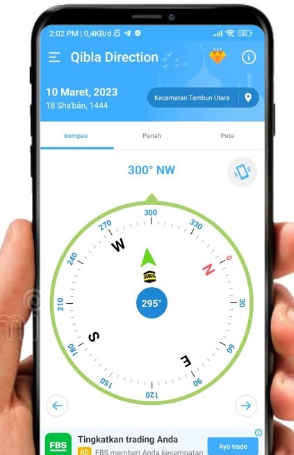 Cara Menentukan Arah Kiblat di Rumah Menggunakan Smartphone 