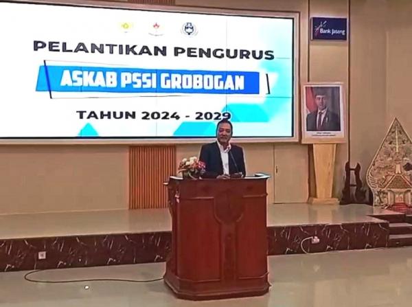 Lantik Pengurus Askab PSSI Grobogan, Yoyok Sukawi Kenang Tragedi Persepakbolaan 2013