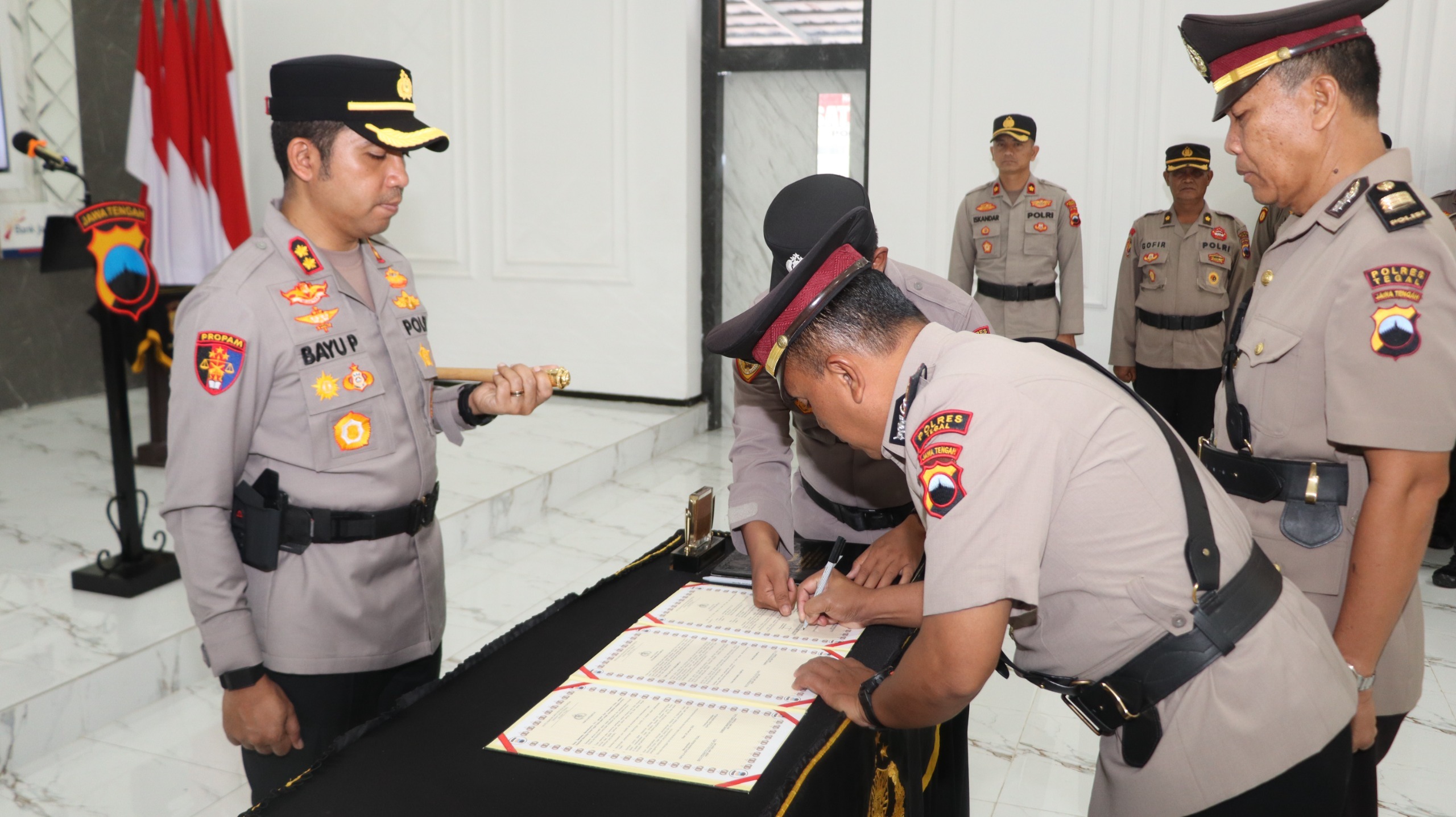 Polres Tegal Gelar Rotasi Jabatan Kapolsek dan Kasat