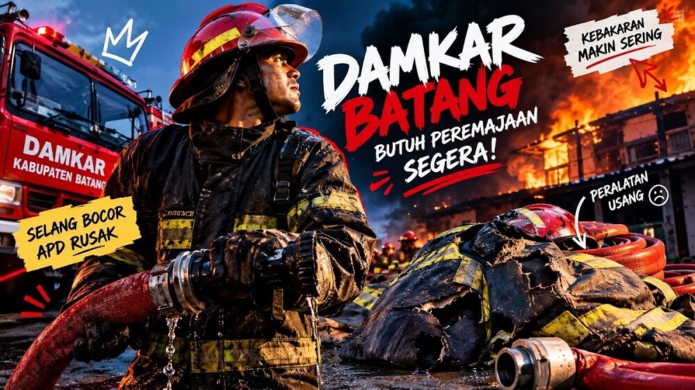 Kondisi Ngenes Sarpras Damkar Kabupaten Batang: Selang Bocor hingga APD Rusak! 