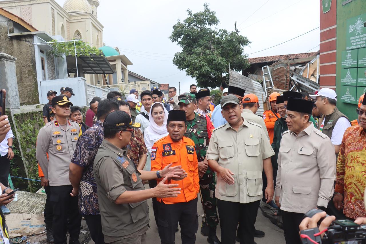 Ketua MPR RI Pastikan Huntara Warga Terdampak Tanah Berderak Padasari Tegal Berjalan