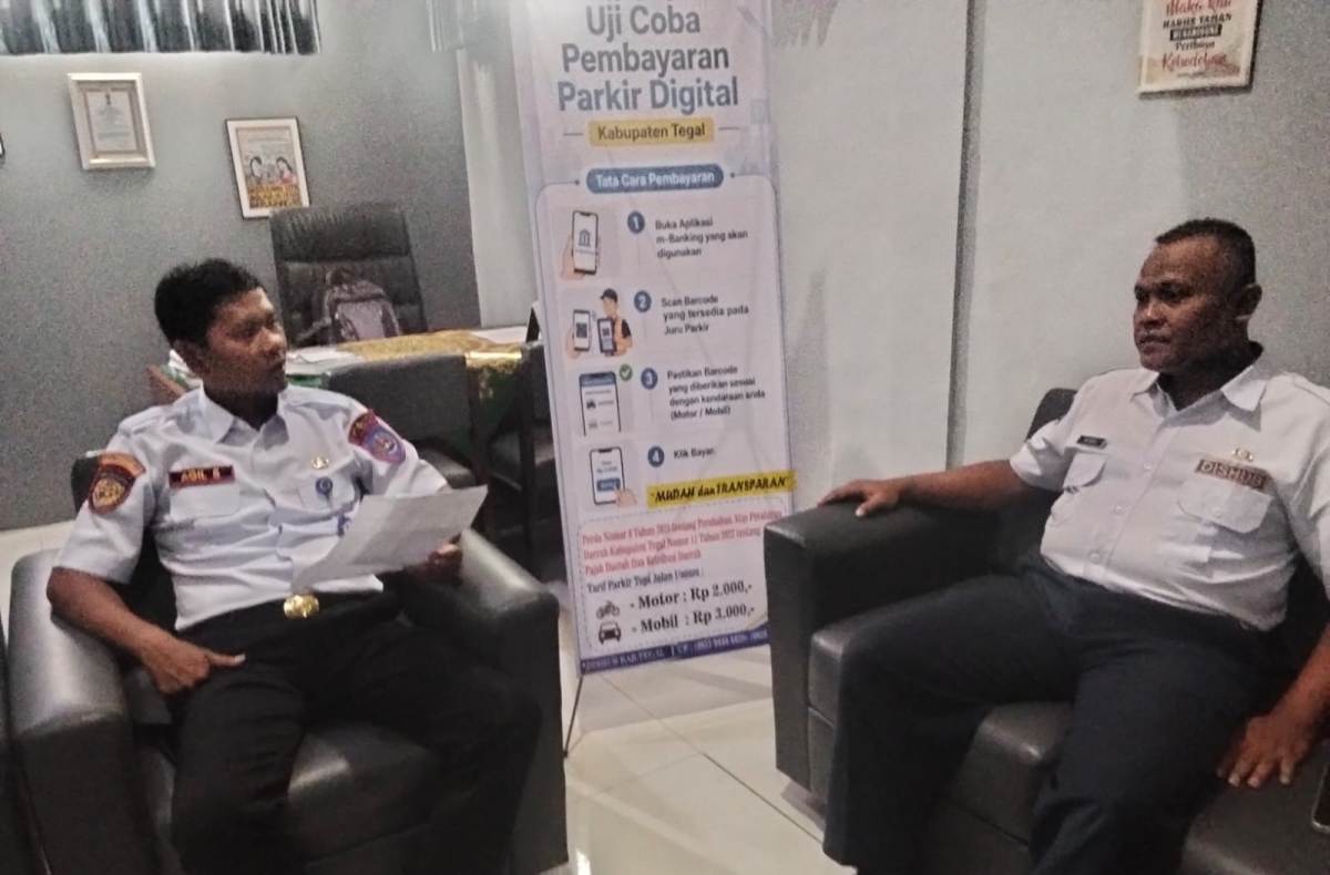 Pembayaran Parkir Digital di Kabupaten Tegal Mulai Diujicobakan 