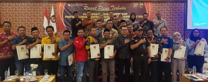 KPU kabupaten Tegal Adakan Rapat Pleno Terbuka 