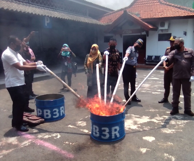 Berkekuatan Hukum Tetap, Barang Bukti Narkoba Dimusnahkan Kejari Kabupaten Tegal 