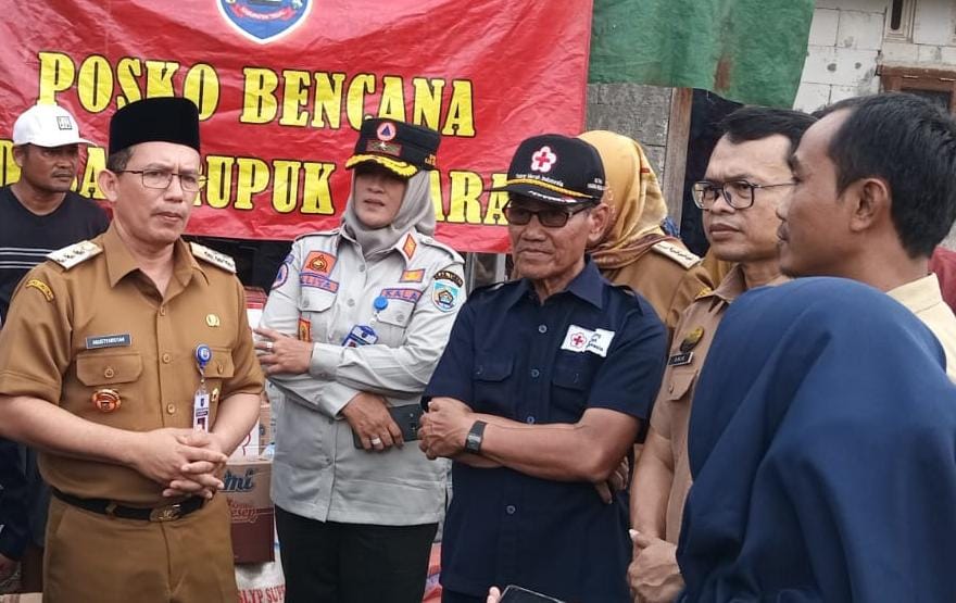 Didampingi BPBD, Pj Bupati Tegal Datangi Korban Banjir Margasari 