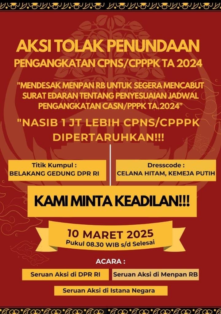 Penundaan Pengangkatan ASN 2024 Tuai Protes, CPNS dan CPPPK Rencanakan Aksi 