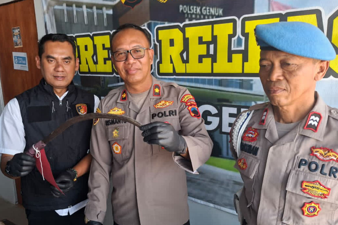 Polisi Amankan Pria Bawa Celurit 56 Cm di Genuk Semarang, Diduga Hendak Menyerang