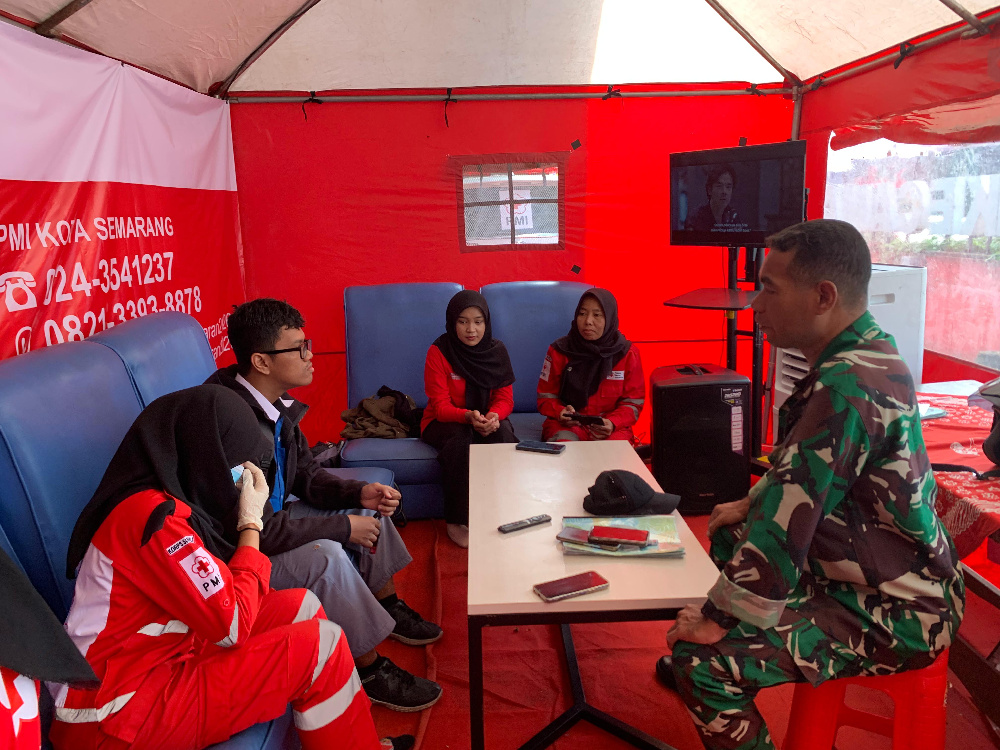 5 Hari Posko Mudik PMI Semarang Layani 50 Pemudik, 15 Alami Kelelahan di Jalan