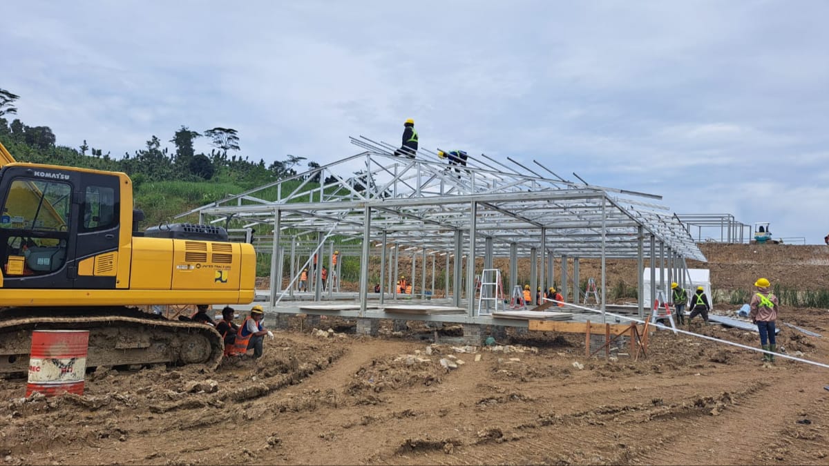 Progres Huntara Korban Tanah Bergerak Padasari Tegal Sudah 20 Persen