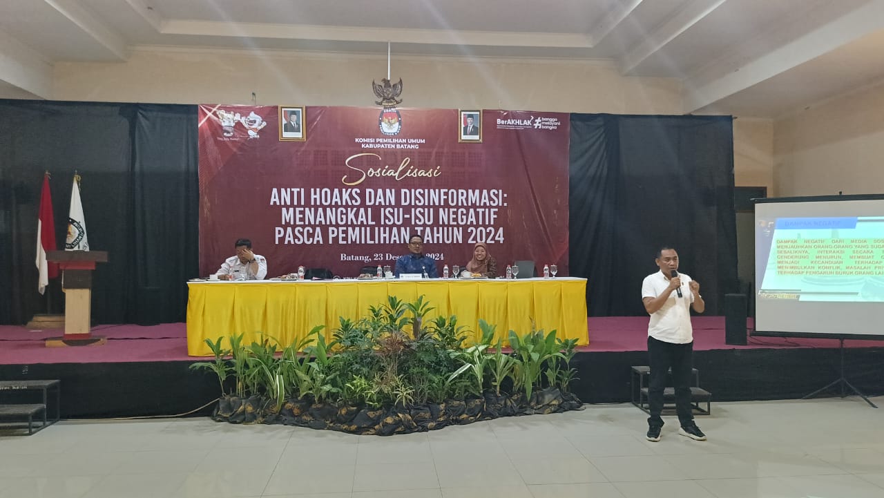 Cegah Konflik Pasca Pilkada 2024, KPU Batang Sosialisasi  Anti Hoaks 